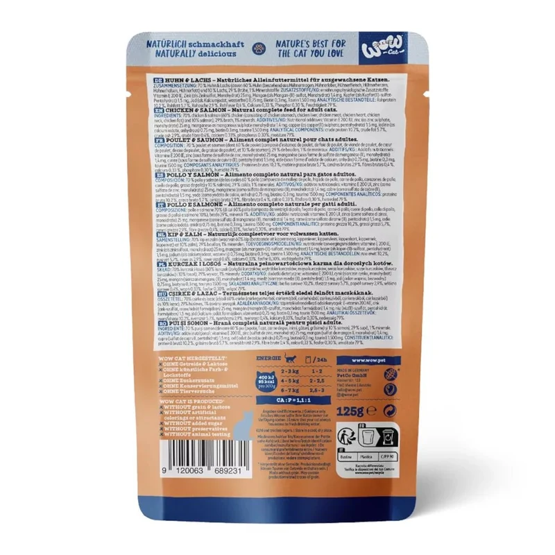 WOW Cat Adult Paté Huhn & Lachs