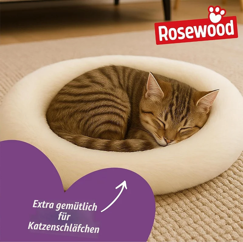 40 Winks Kuschelbett für Katzen, cremefarben