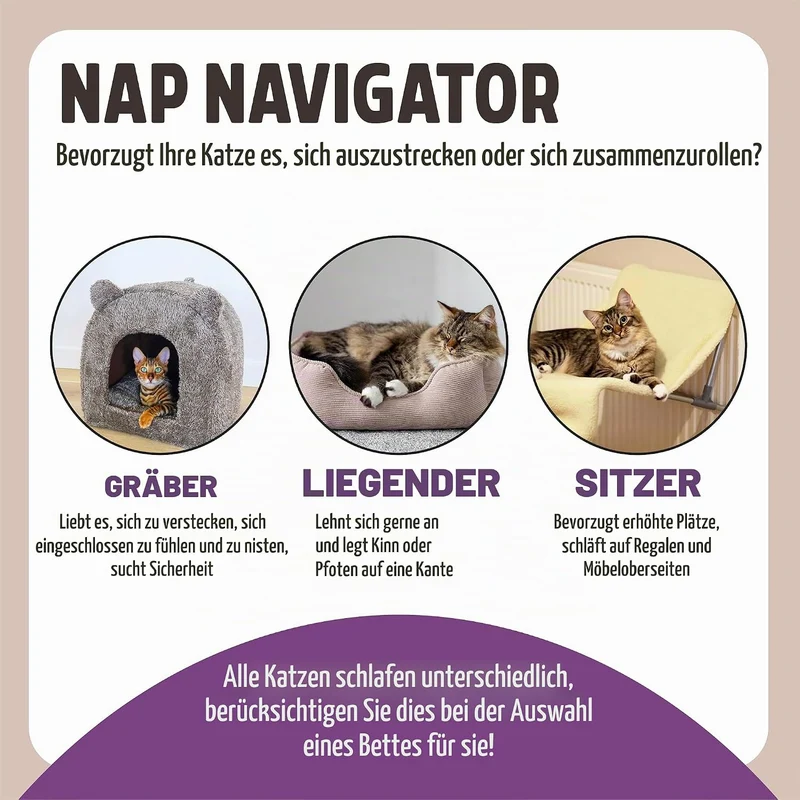 40 Winks Kuschelbett für Katzen, cremefarben