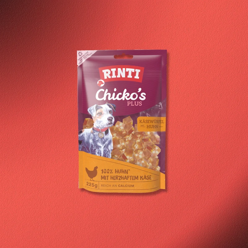 12x225g Rinti Chicko's Plus Käsewürfel mit Huhn