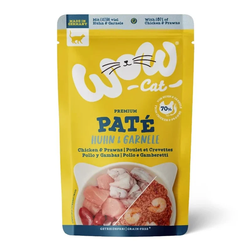 WOW Cat Adult Paté Huhn & Garnele