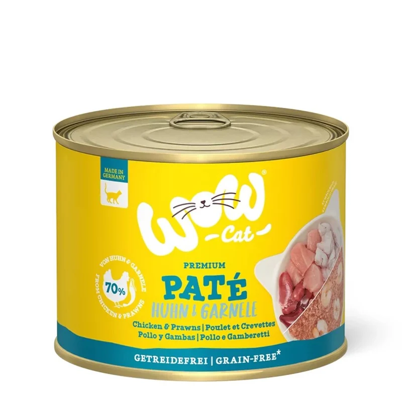 WOW Cat Adult Paté Huhn & Garnele