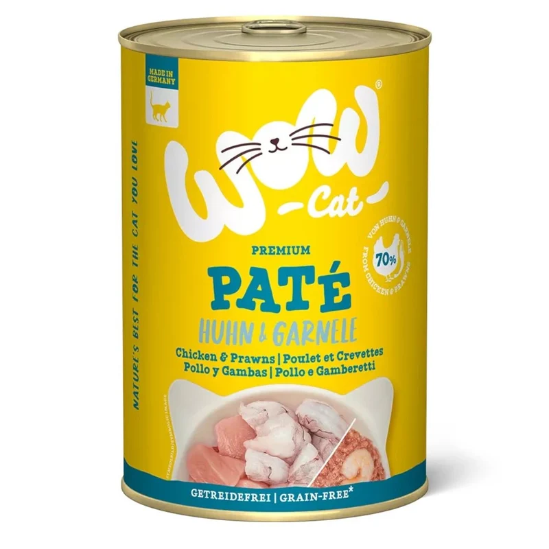 WOW Cat Adult Paté Huhn & Garnele