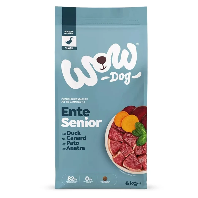 WOW Dog Senior Ente mit Minze & Roter Rübe