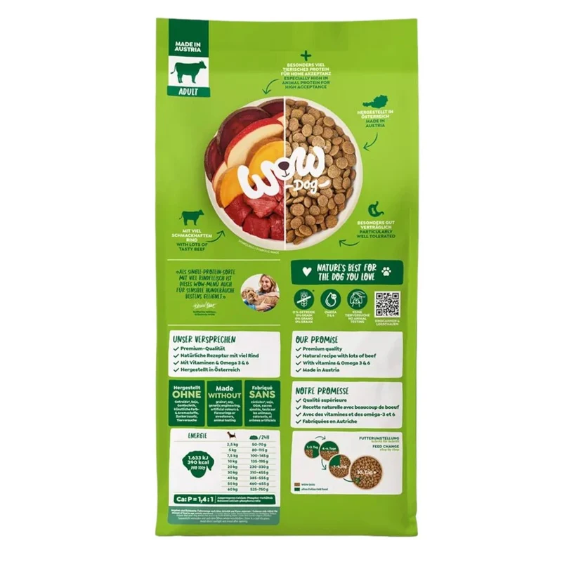 WOW Dog Adult Rind mit Apfel & Roter Rübe