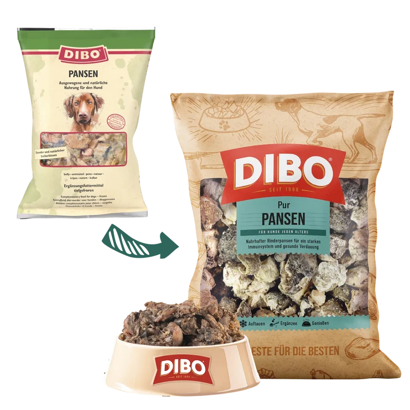 DIBO Pansen BARF Frostfutter tiefgekühlt 2 kg