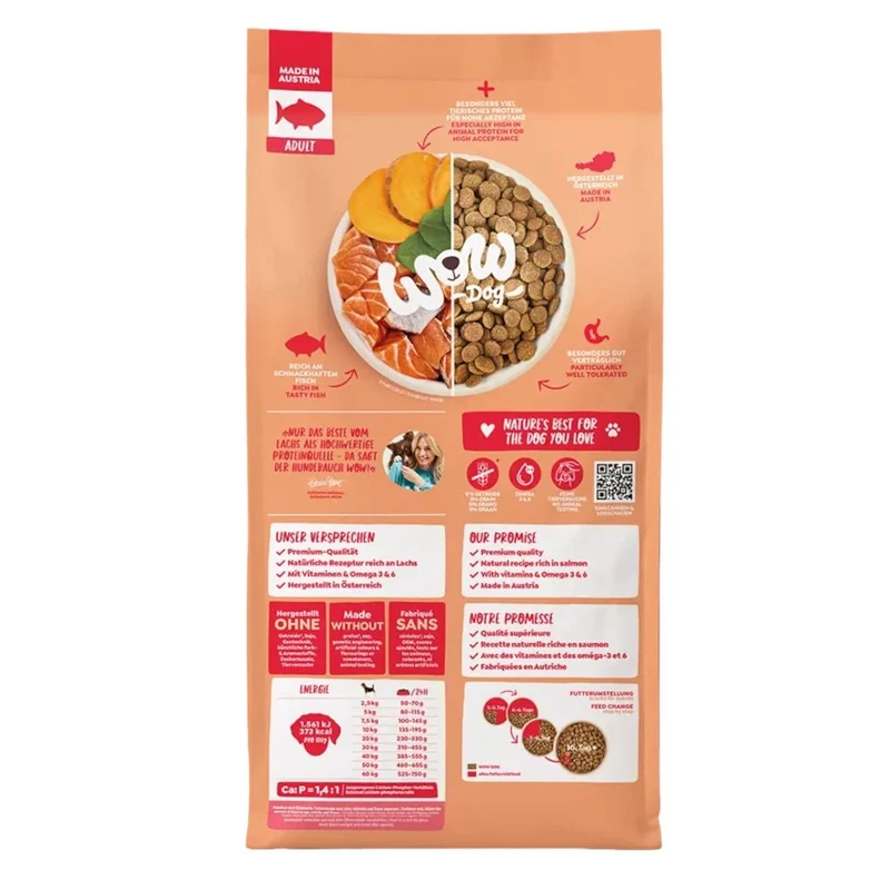 WOW Dog Adult Lachs mit Spinat & Süßkartoffel