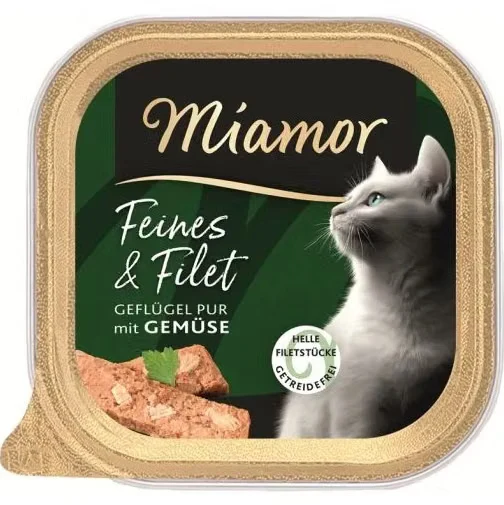 Miamor Feines Filet Geflügel Pur & Gemüse - Schale 100 g