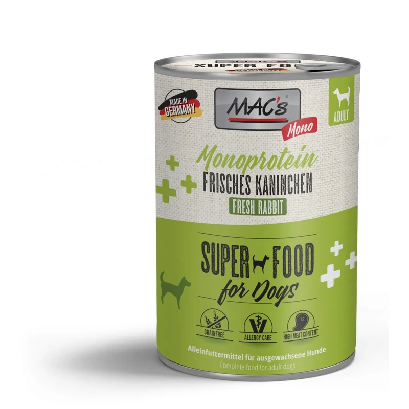 MACs Dog Monoprotein Frisches Kaninchen