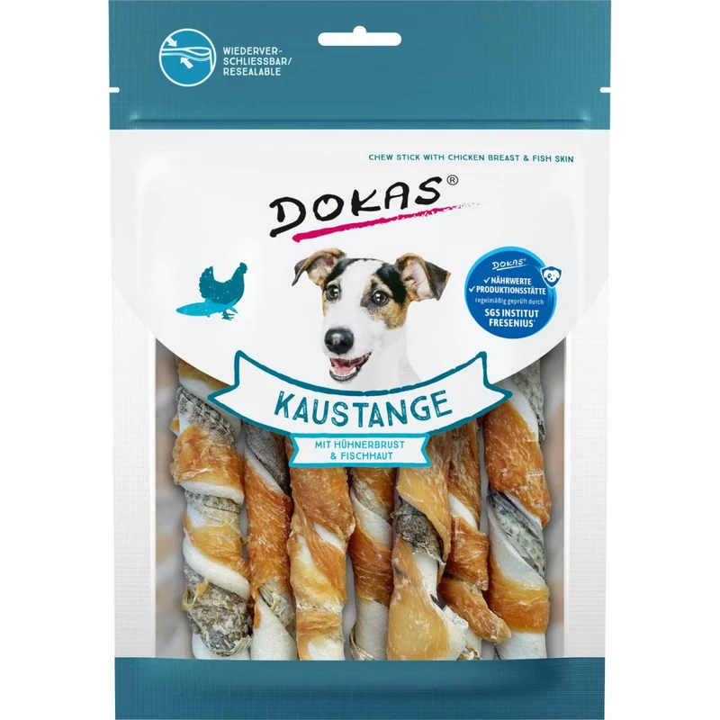 Dokas Kaustange mit Hühnerbrust & Fischhaut