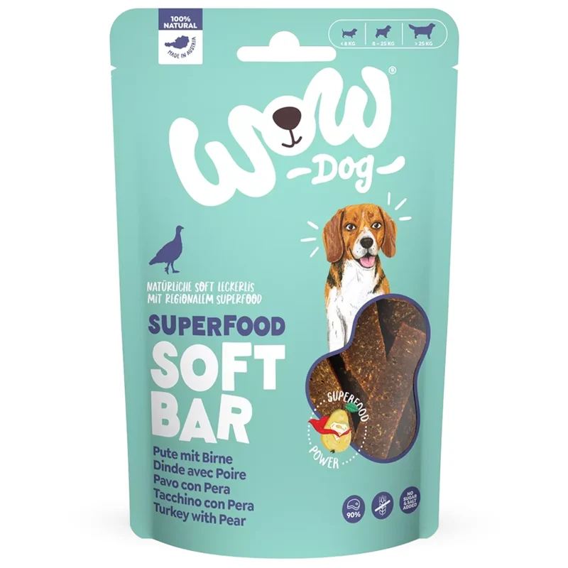 WOW Dog Superfood Soft Bar Pute & Birne