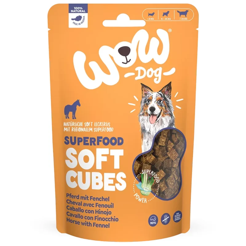 WOW Dog Superfood Soft Cubes Pferd & Fenchel