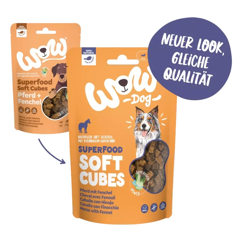 WOW Dog Superfood Soft Cubes Pferd & Fenchel
