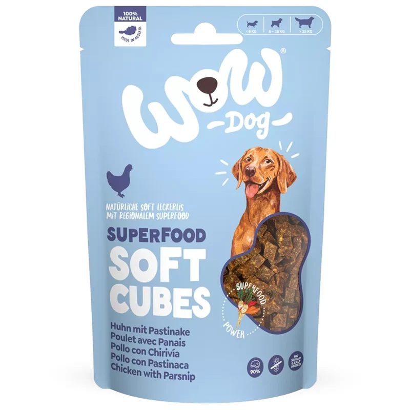 WOW Dog Superfood Soft Cubes Huhn & Pastinake