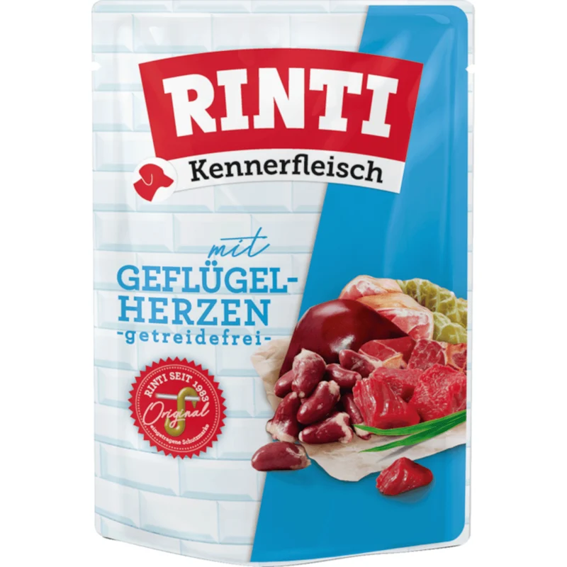 Rinti Kennerfleisch Pouch Geflügelherzen