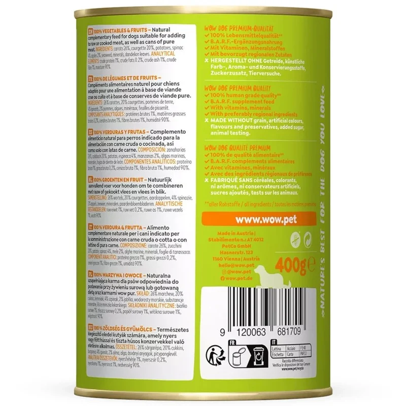 WOW Dog Gemüse & Obst 100%