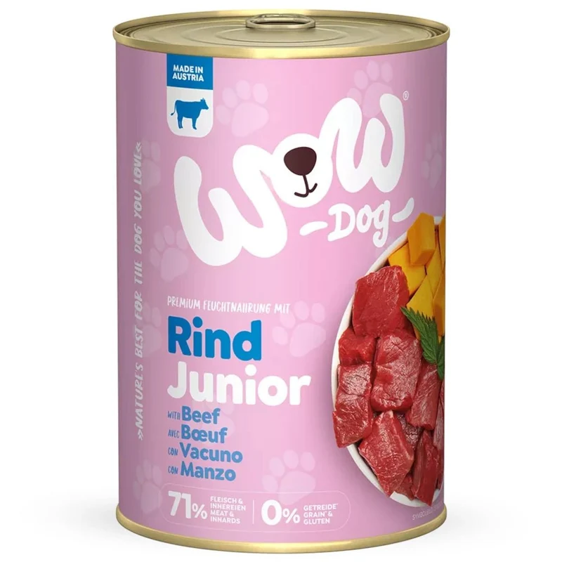 WOW Dog Junior Rind mit Kürbis & Brennnessel