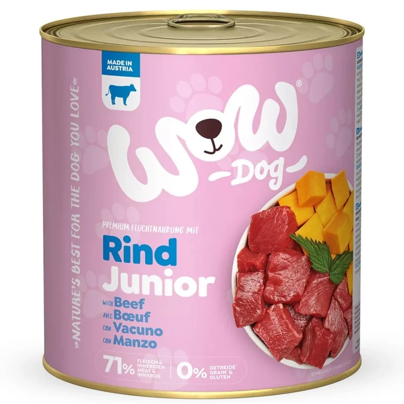 WOW Dog Junior Rind mit Kürbis & Brennnessel