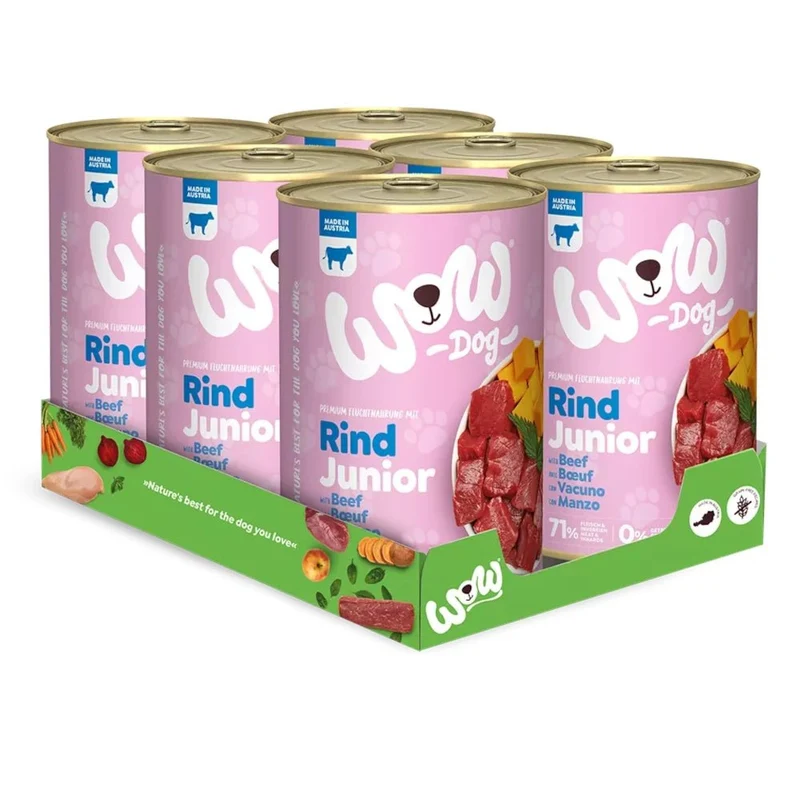 WOW Dog Junior Rind mit Kürbis & Brennnessel