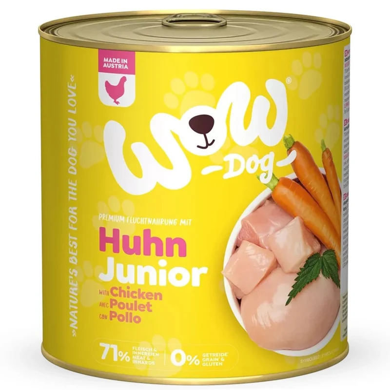WOW Dog Junior Huhn mit Karotte & Brennnessel