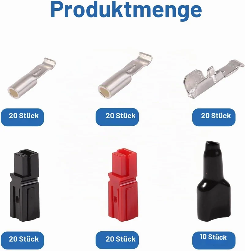 110Stück Powerpol-Steckverbinder Set mit Ratschen-Crimpzange
