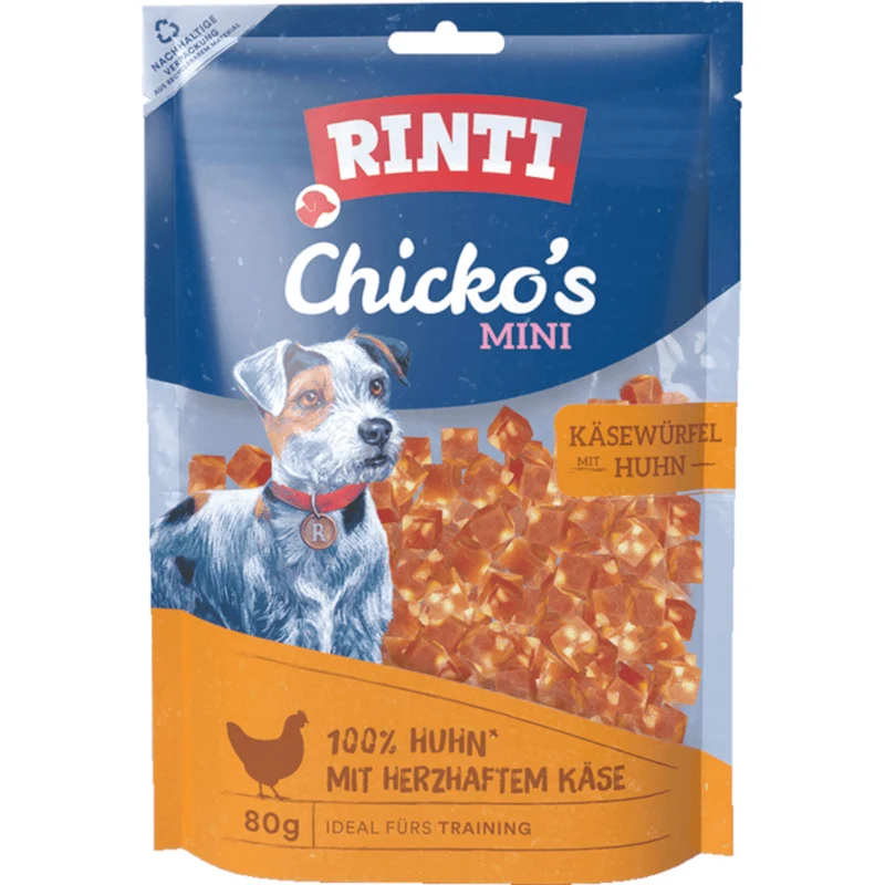 Rinti Chicko's Mini Käsewürfel mit Huhn