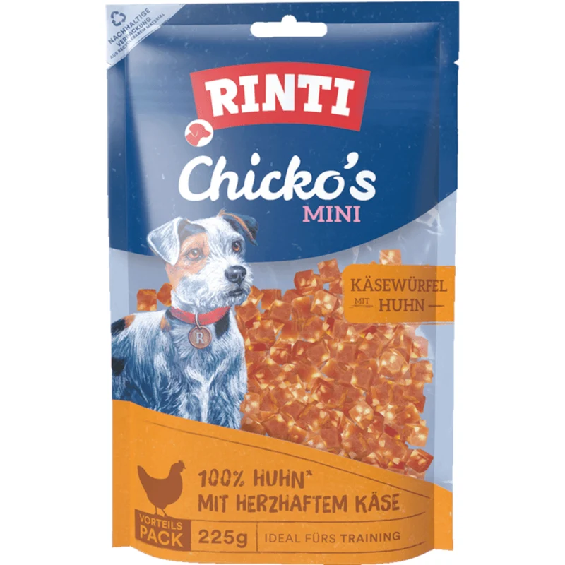 Rinti Chicko's Mini Käsewürfel mit Huhn