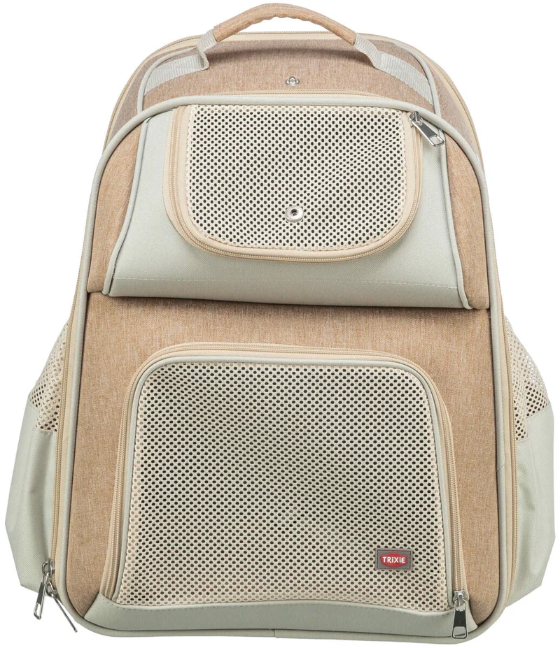 Hunderucksack Willow mit gepolsterten Schultergurten und Bauchgurt, beige/sandfarben