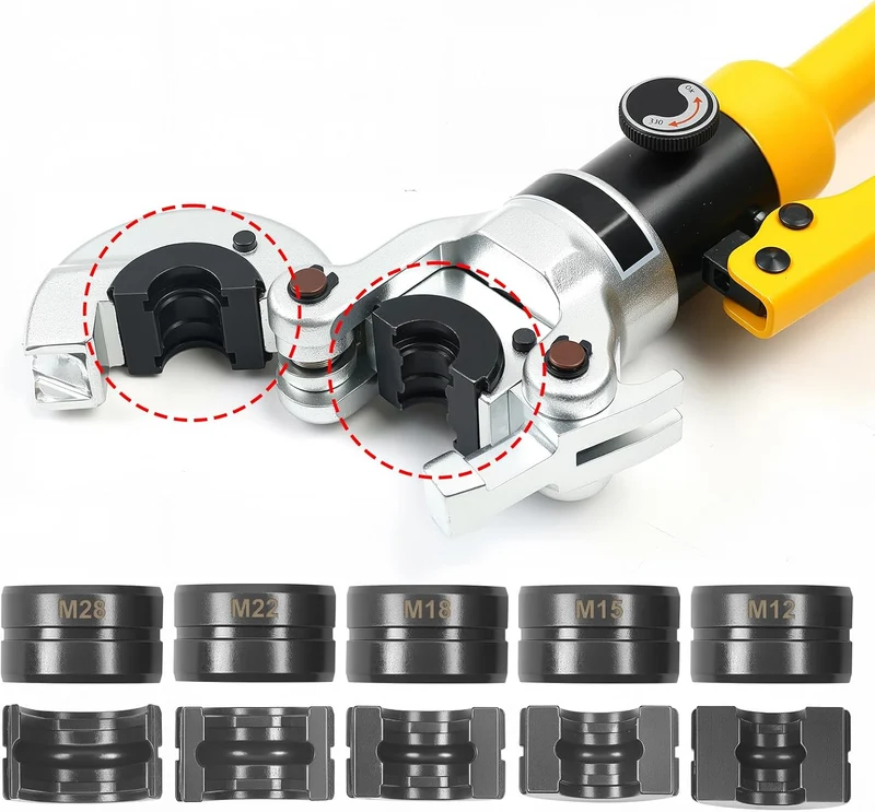 5 Stücke M12~M28 Pressbacke, M-Kontur Pressbackeneinsatz für 12mm, 15mm, 18mm, 22mm, 28mm Presszange