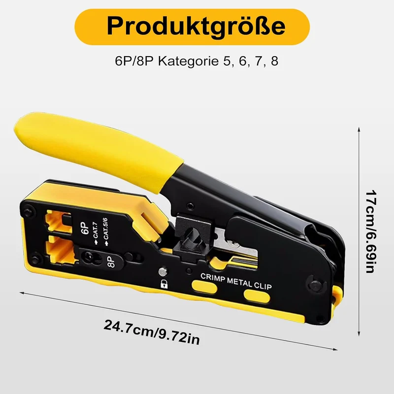 RJ45-Crimpwerkzeug Set 32-teilig – für CAT5/CAT6/CAT7