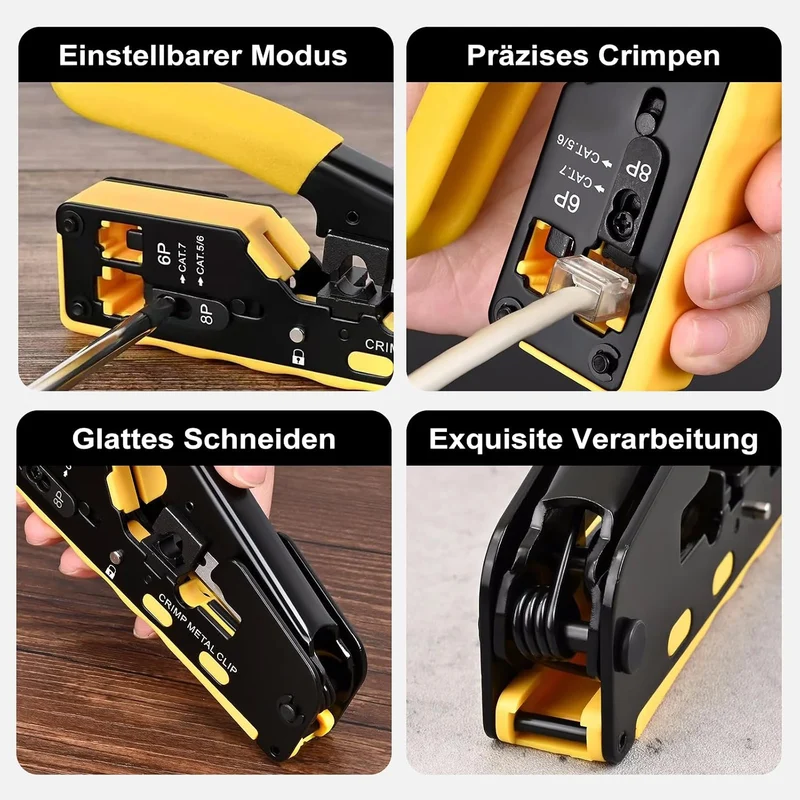 RJ45-Crimpwerkzeug Set 32-teilig – für CAT5/CAT6/CAT7