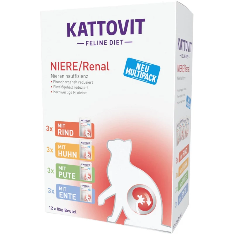 Kattovit Feline Diet Pouch Niere/Renal Multipack