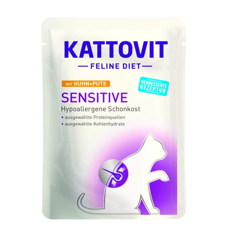 Kattovit Feline Diet Pouch Sensitive mit Huhn & Pute