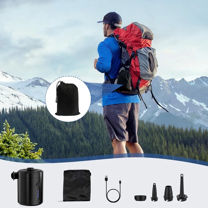 Herbst Elektrische Luftpumpe, 5200mAH Tragbare Luftpumpe Elektrisch