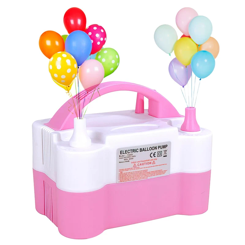 Luftballonpumpe, Elektrische Ballonpumpe, Luftballon Pumpe Ballons mit 2+2 Düse, Tragbare Elektrisch