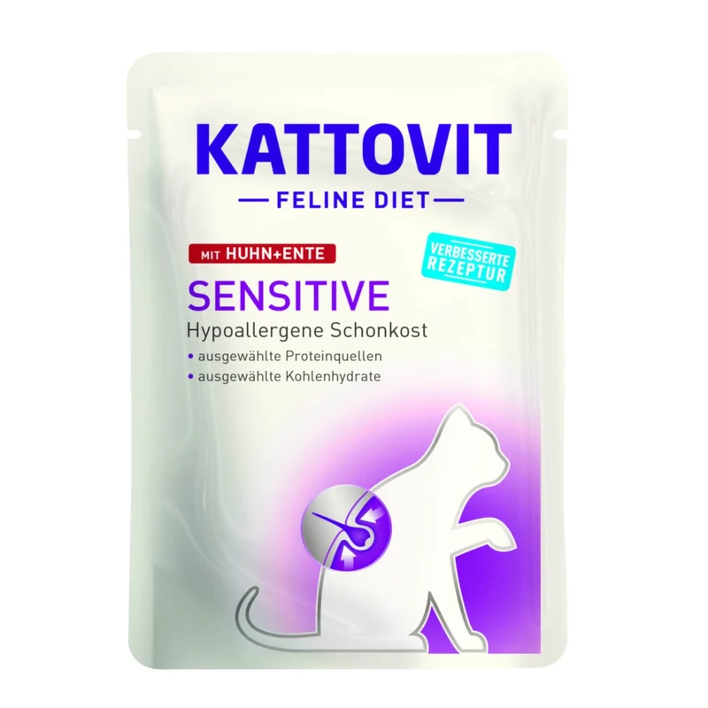 Kattovit Feline Diet Pouch Sensitive mit Huhn & Ente