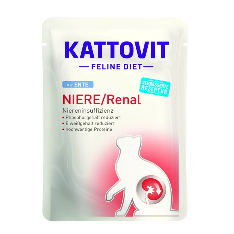 Kattovit Feline Diet Pouch Niere/Renal mit Ente