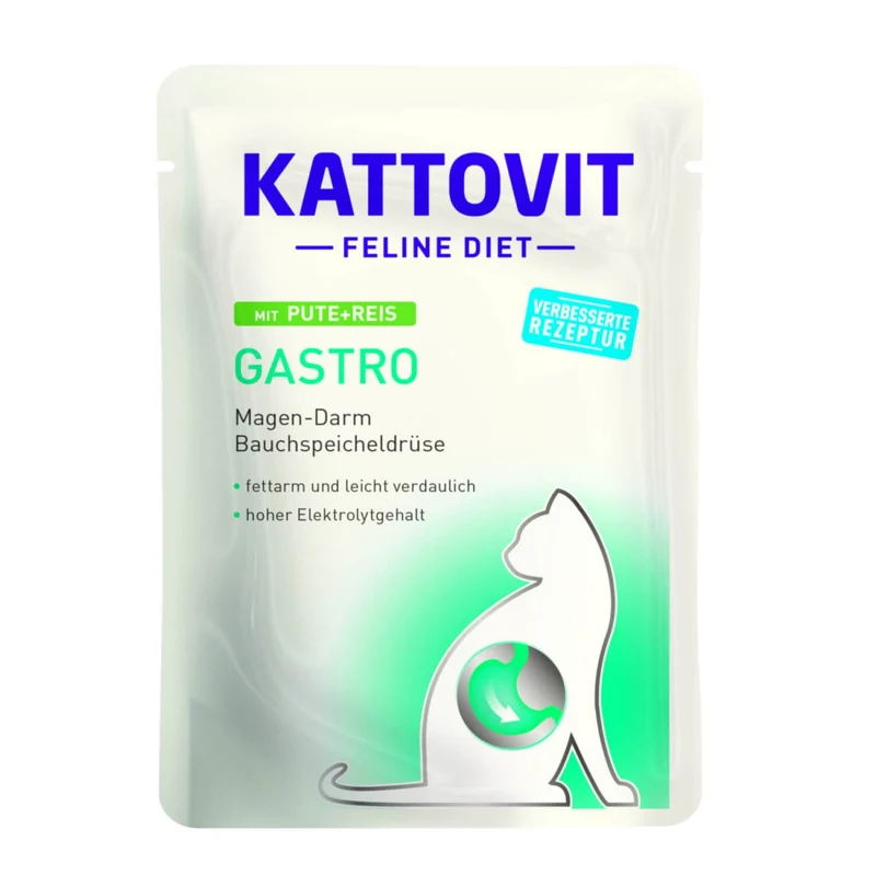 Kattovit Feline Diet Pouch Gastro mit Pute & Reis