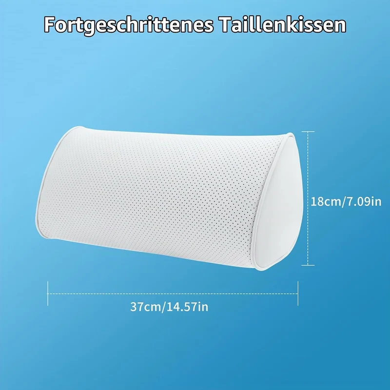 Lendenkissen Auto, Rückenkissen Leder, Ergonomische Lordosenstütze mit Memory Foam, Lendenwirbelkiss