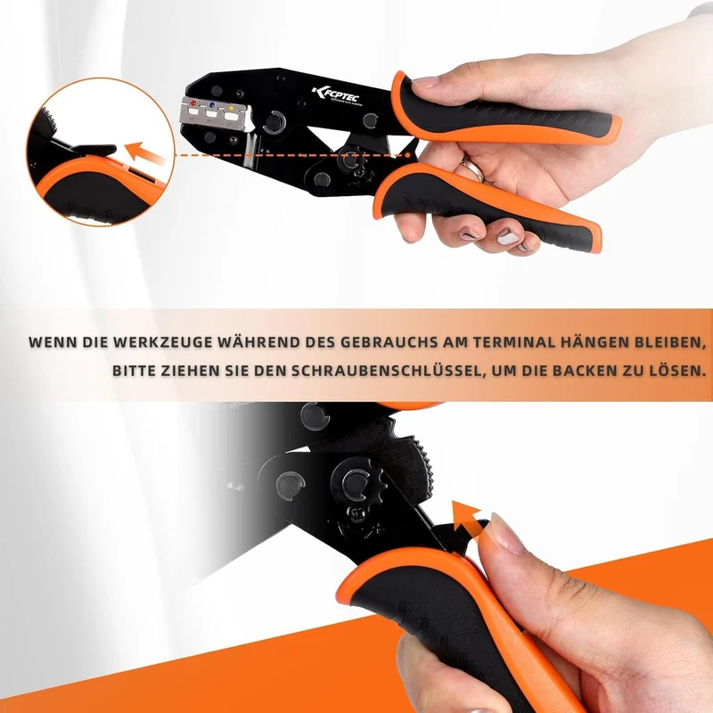 KF CPTEC Crimpzangen-Set 5-tlg. mit Wechselbacken für Kabelschuhe 5 Stück, 5 Stück