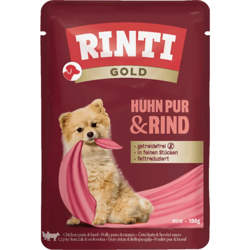 Rinti Gold Pouch Huhn Pur & Rind