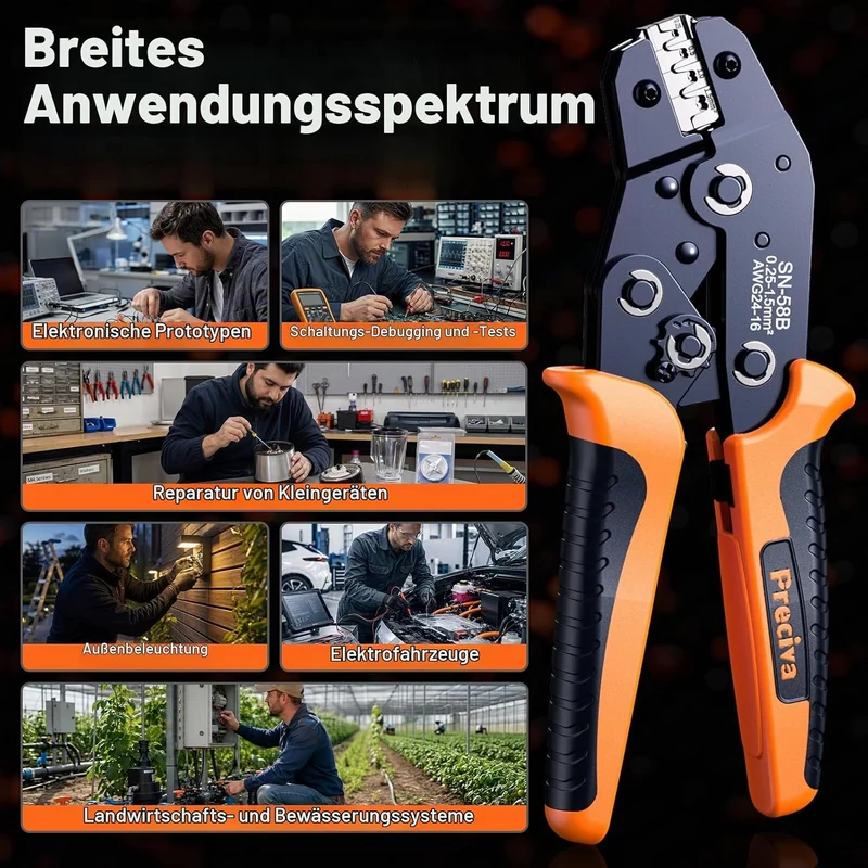 Preciva DuPont JST Crimpzange Set & Wasserdicht Kfz Stecker, 0,25–1,5 mm², Crimpzange Set