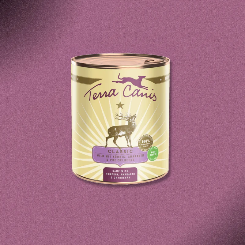6x800g Terra Canis Classic - Wild mit Kürbis, Amaranth und Preiselbeere
