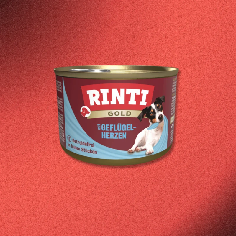 48x185g Rinti Gold Mixpaket (Geflügelherzen,Huhn)