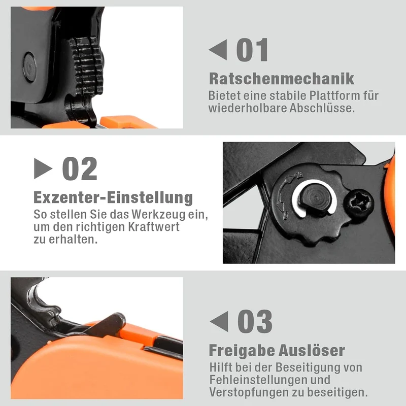 iCrimp Crimpwerkzeuge für Dupont Professional Pin Compression Ratcheting Modularer isolierter Crimpe