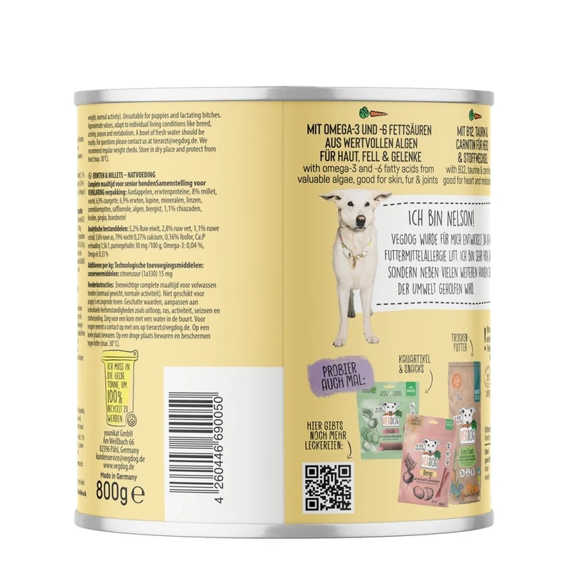 VEGDOG Senior Erbsen & Hirse