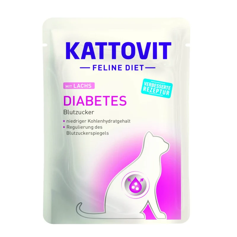 Kattovit Feline Diet Pouch Diabetes mit Lachs