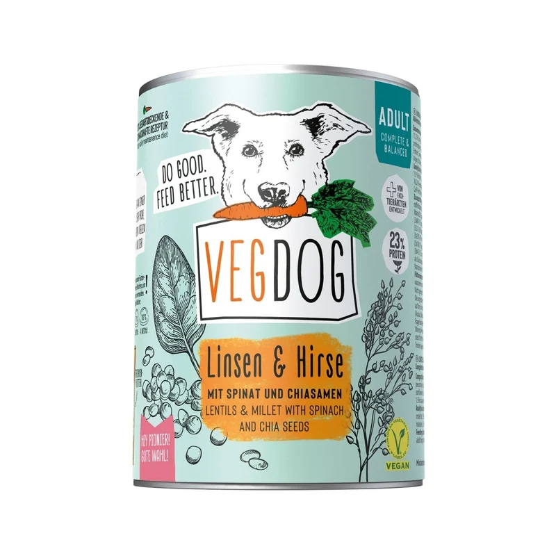VEGDOG Adult Linsen & Hirse