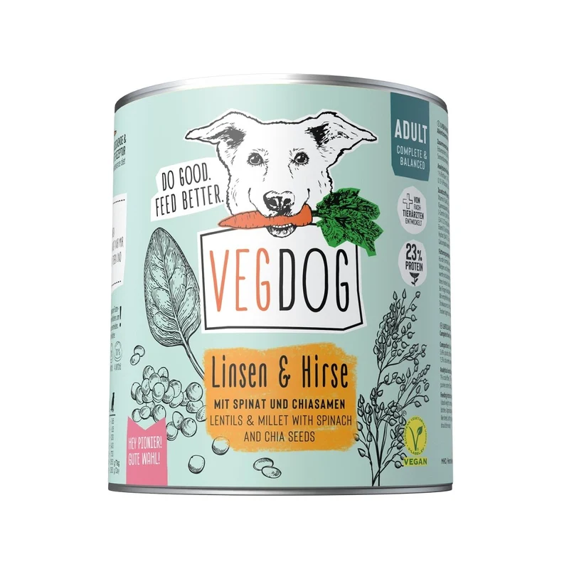 VEGDOG Adult Linsen & Hirse