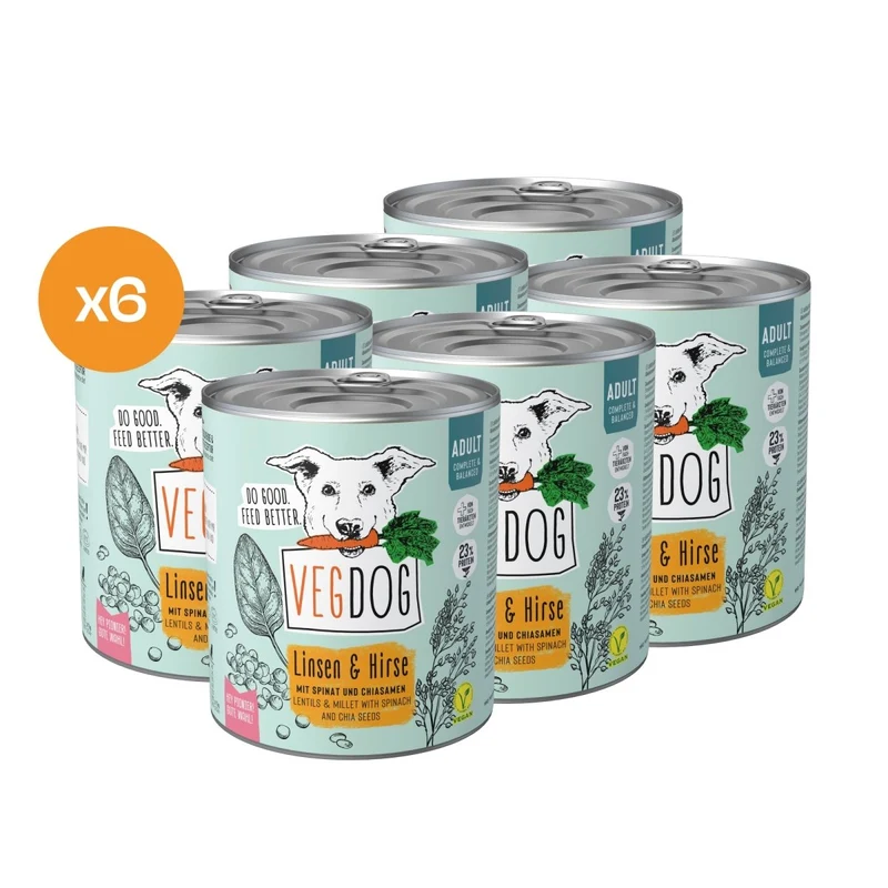 VEGDOG Adult Linsen & Hirse